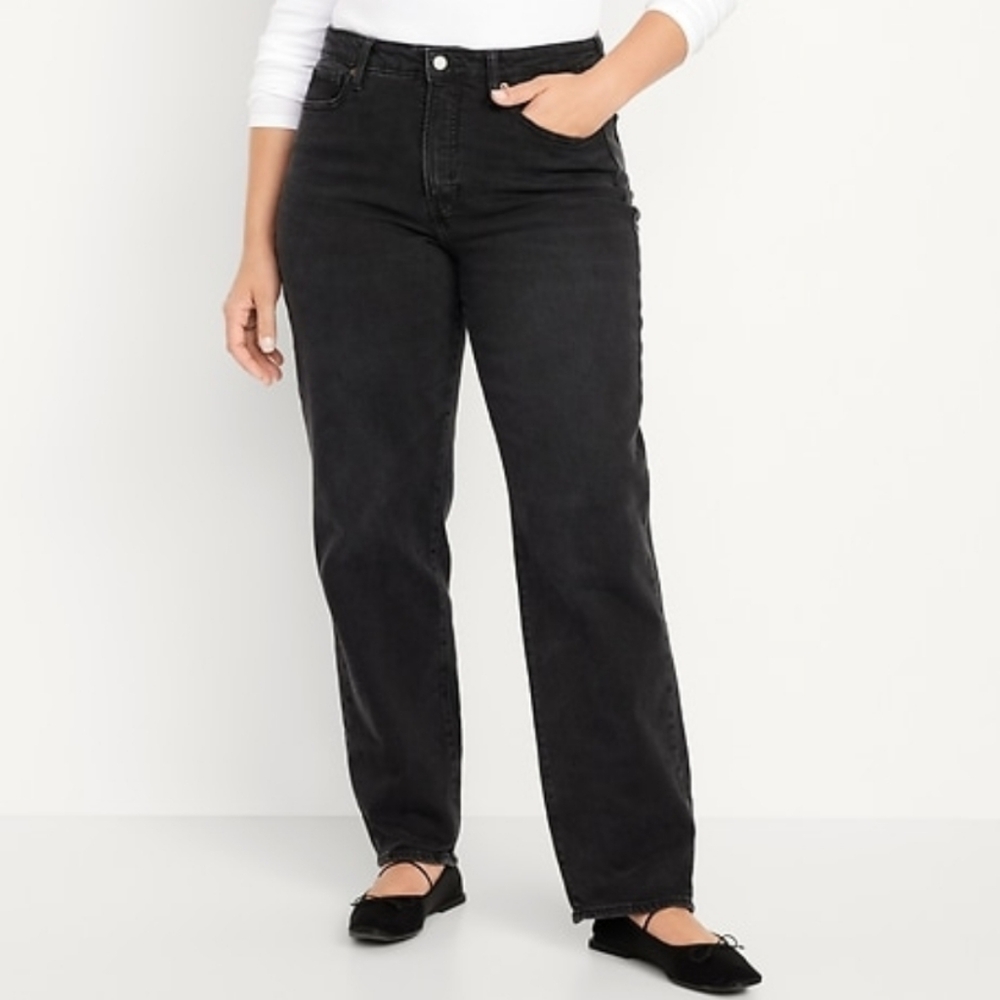 Old Navy High Rise O.GStraight Black Jeans